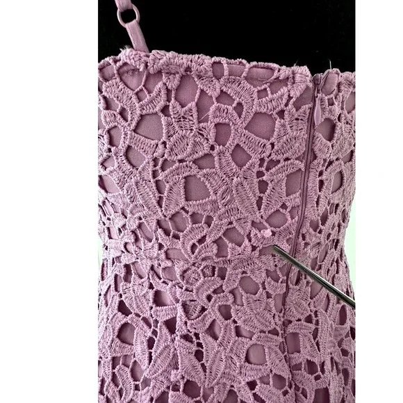 ASTR Midi Dress M Lavender Purple Pastel Lace Romantic Prom Party Wedding Guest - Picture 7 of 12